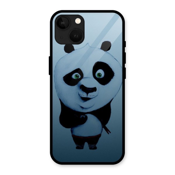 Confused Cute Panda Glass Back Case for iPhone 13
