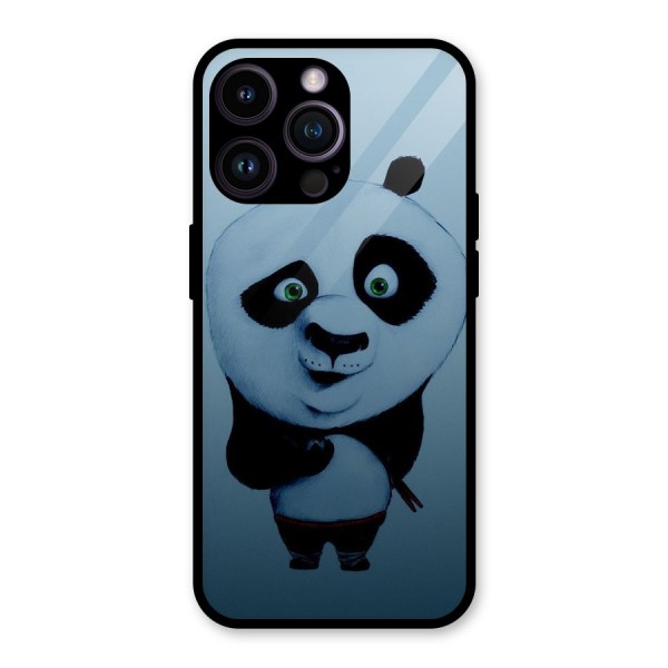 Confused Cute Panda Glass Back Case for iPhone 14 Pro Max