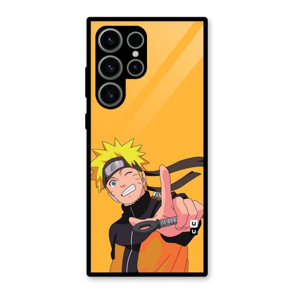 Cool Aesthetic Naruto Glass Back Case for Galaxy S23 Ultra