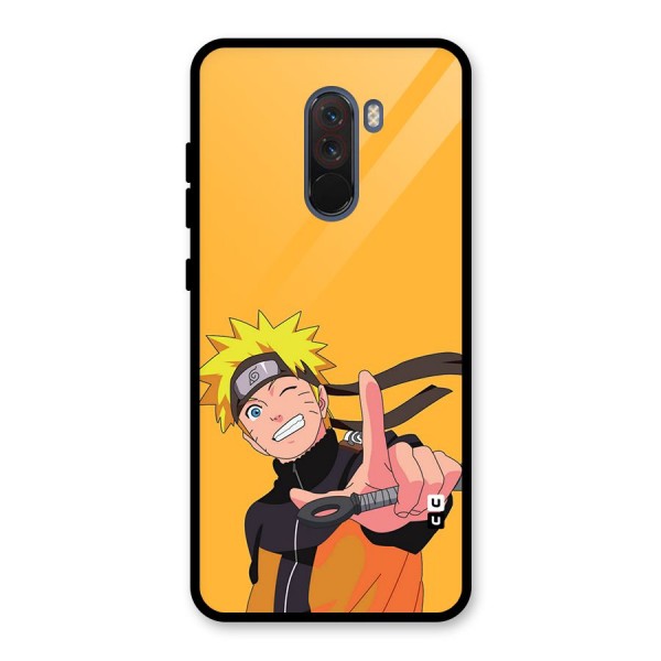 Cool Aesthetic Naruto Glass Back Case for Poco F1