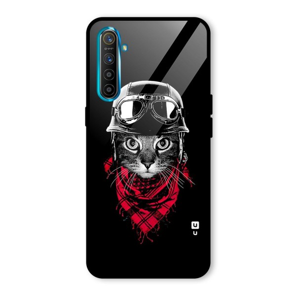 Cool Biker Cat Glass Back Case for Realme XT