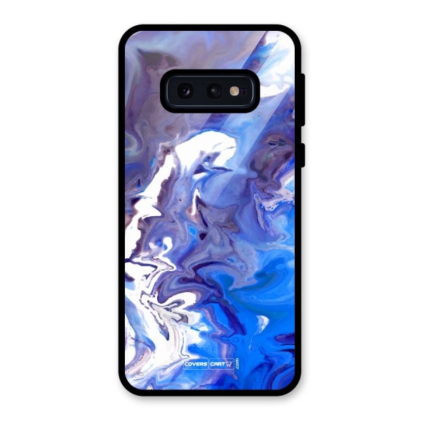 Cool Blue Marble Texture Glass Back Case for Galaxy S10e