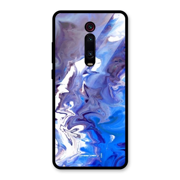 Cool Blue Marble Texture Glass Back Case for Redmi K20