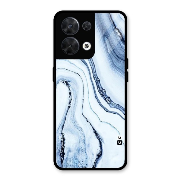 Cool Marble Art Glass Back Case for Oppo Reno8 5G