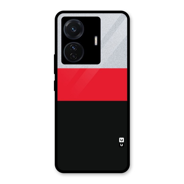 Cool Melange Stripe Glass Back Case for Vivo T1 Pro