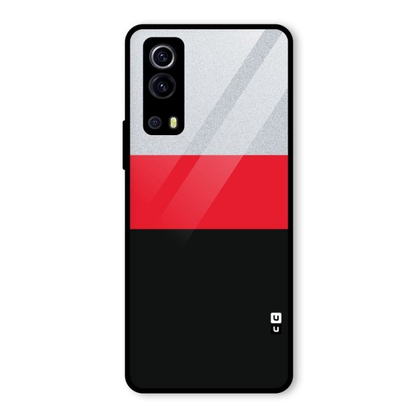 Cool Melange Stripe Glass Back Case for Vivo iQOO Z3