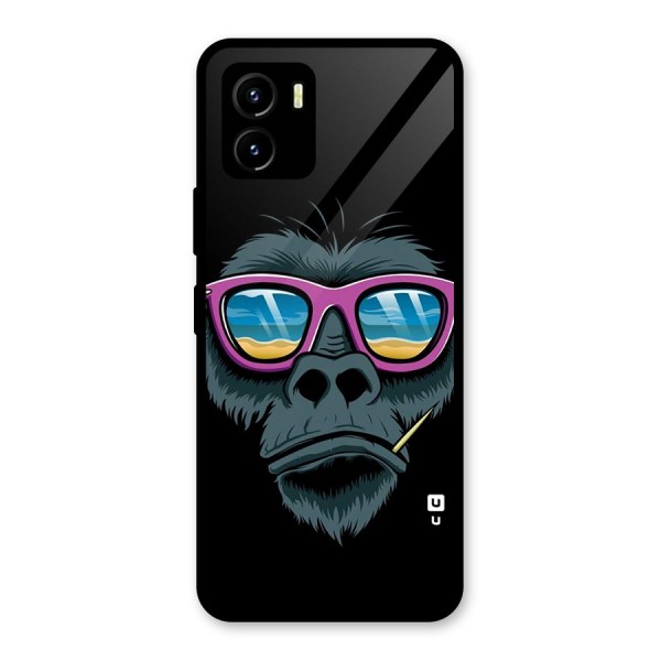 Cool Monkey Beach Sunglasses Glass Back Case for Vivo Y15s