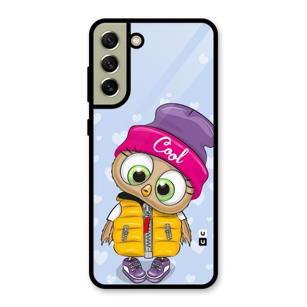 Cool Owl Glass Back Case for Galaxy S21 FE 5G