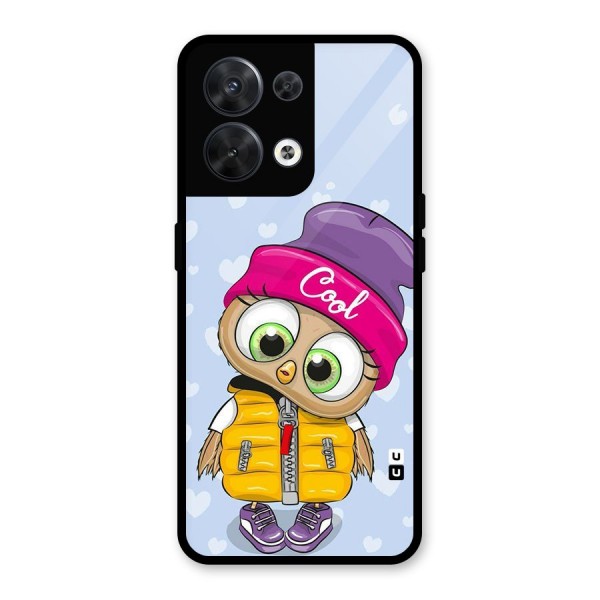 Cool Owl Glass Back Case for Oppo Reno8 5G