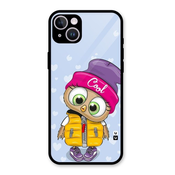 Cool Owl Glass Back Case for iPhone 14 Plus