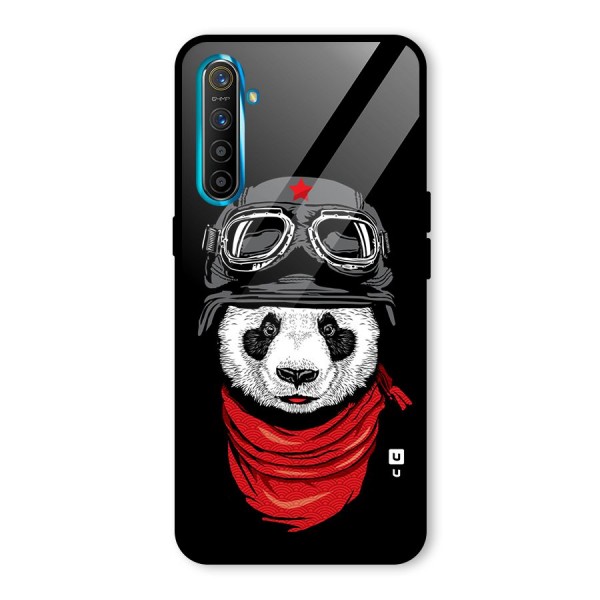 Cool Panda Soldier Art Glass Back Case for Realme XT