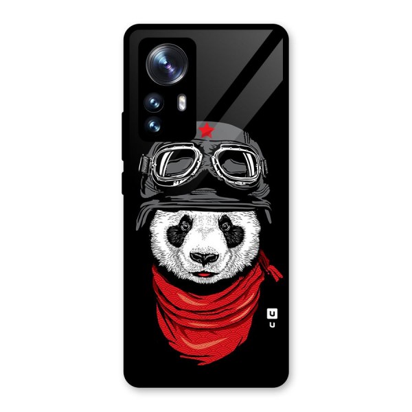 Cool Panda Soldier Art Glass Back Case for Xiaomi 12 Pro