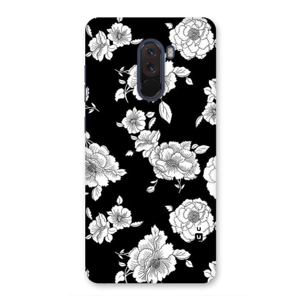 Cool Pattern Flowers Back Case for Poco F1