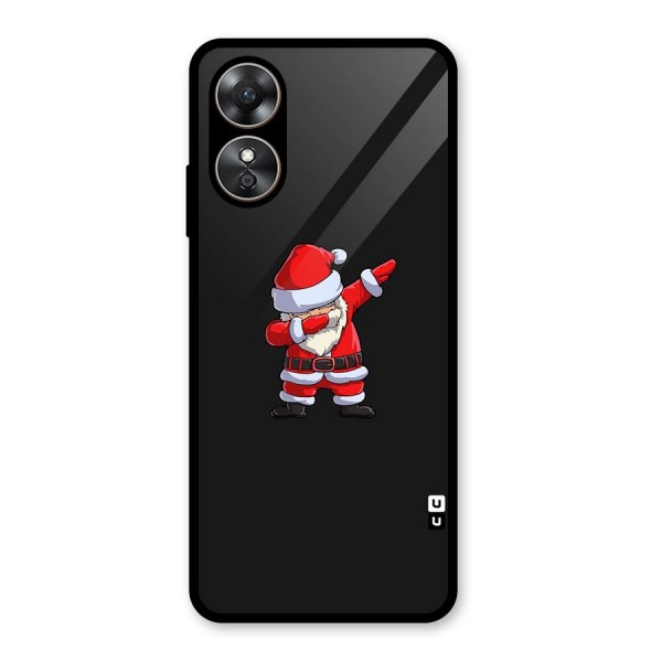 Cool Santa Dab Glass Back Case for Oppo A17