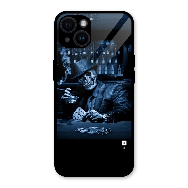 Cool Skull Cards Glass Back Case for iPhone 14