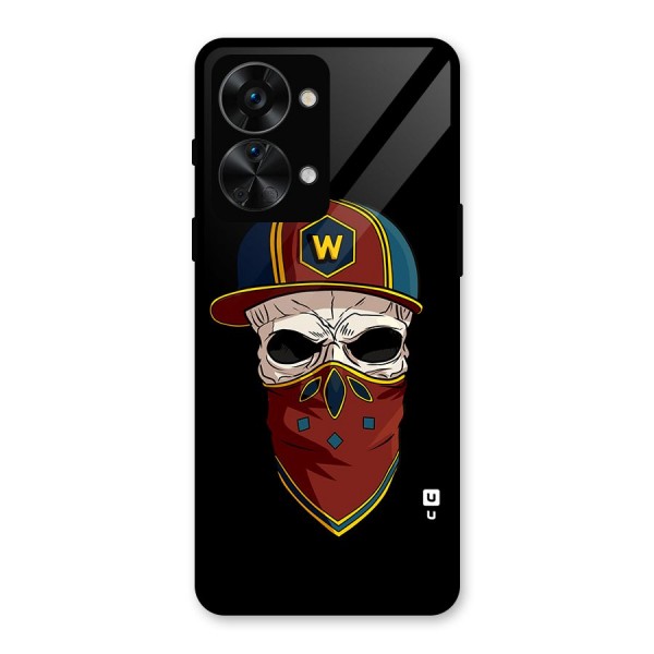 Cool Skull Mask Cap Glass Back Case for OnePlus Nord 2T