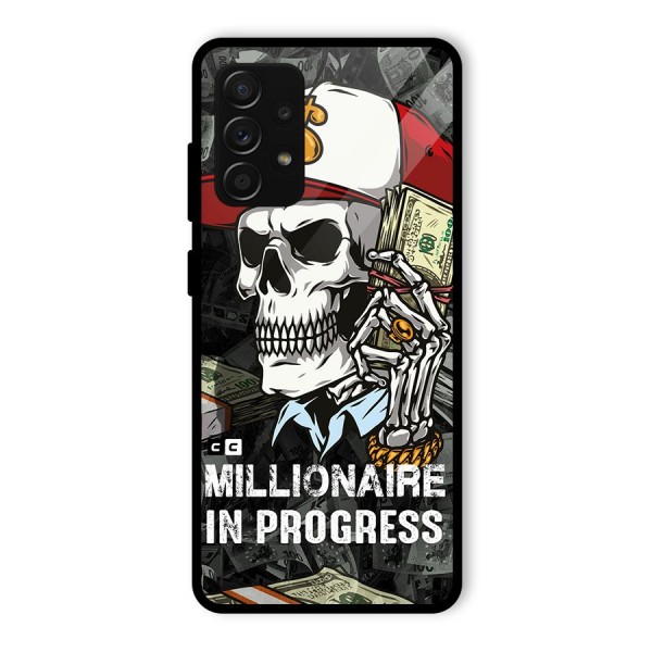Cool Skull Millionaire In Progress Glass Back Case for Galaxy A53 5G
