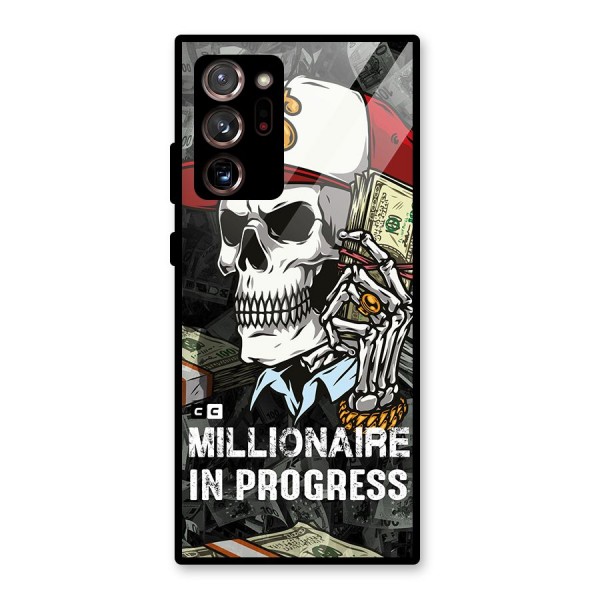 Cool Skull Millionaire In Progress Glass Back Case for Galaxy Note 20 Ultra 5G