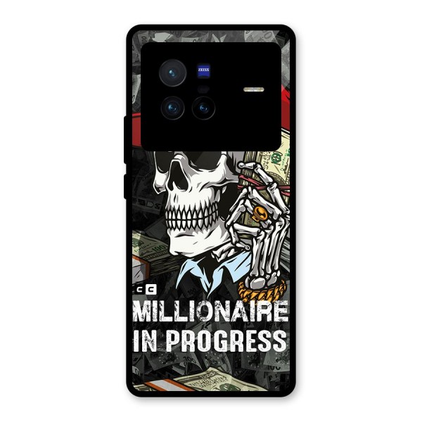 Cool Skull Millionaire In Progress Glass Back Case for Vivo X80