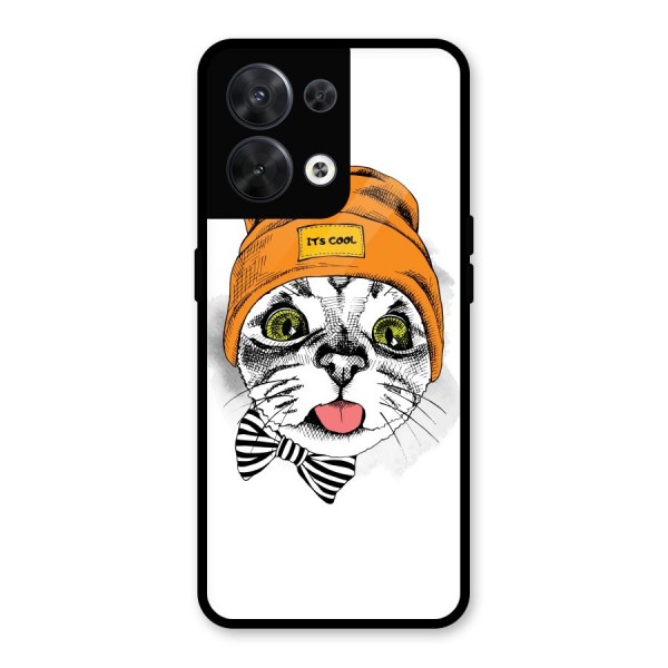 Cool cat Glass Back Case for Oppo Reno8 5G