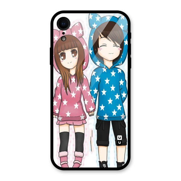 Couple In Stars Glass Back Case for XR