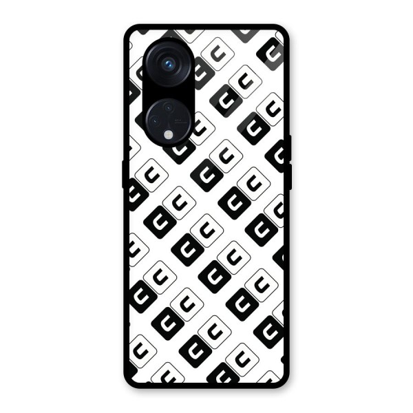 CoversCart Diagonal Banner Glass Back Case for Reno8 T 5G