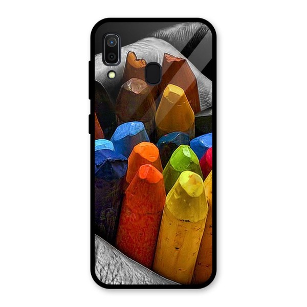 Crayons Beautiful Glass Back Case for Galaxy A30