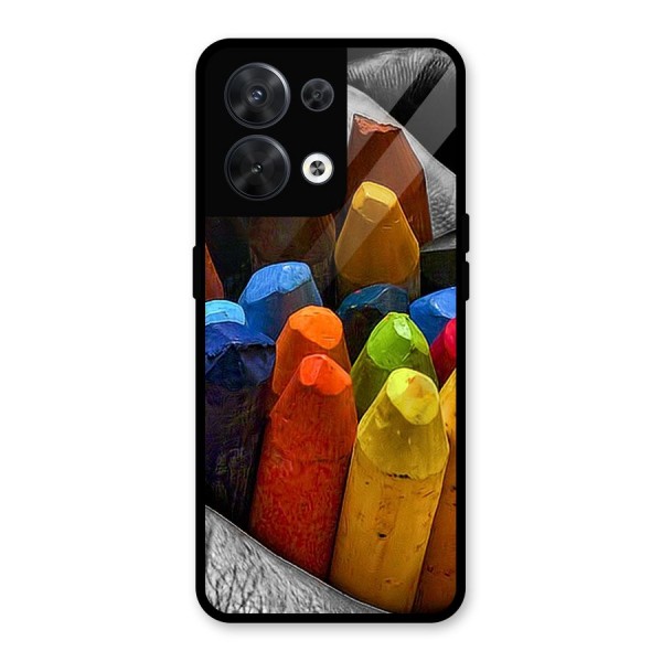 Crayons Beautiful Glass Back Case for Oppo Reno8 5G