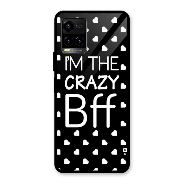 Crazy Bff Glass Back Case for Vivo Y21 2021