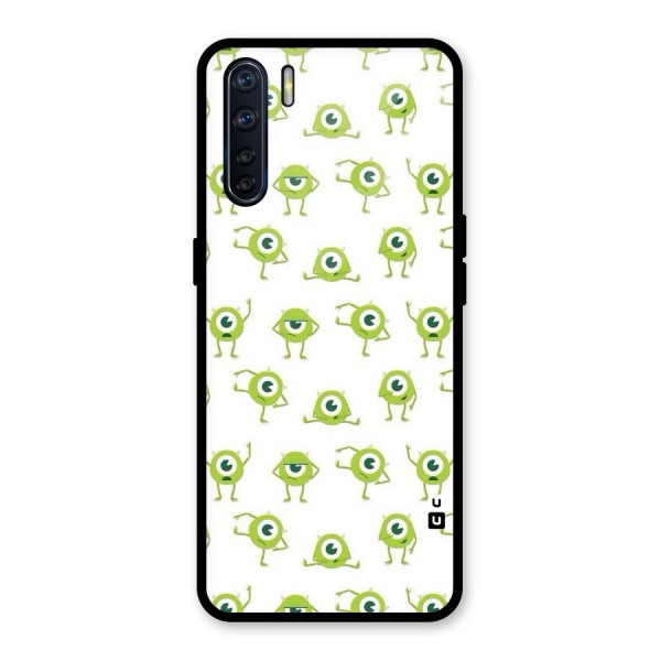 Crazy Green Maniac Glass Back Case for Oppo F15