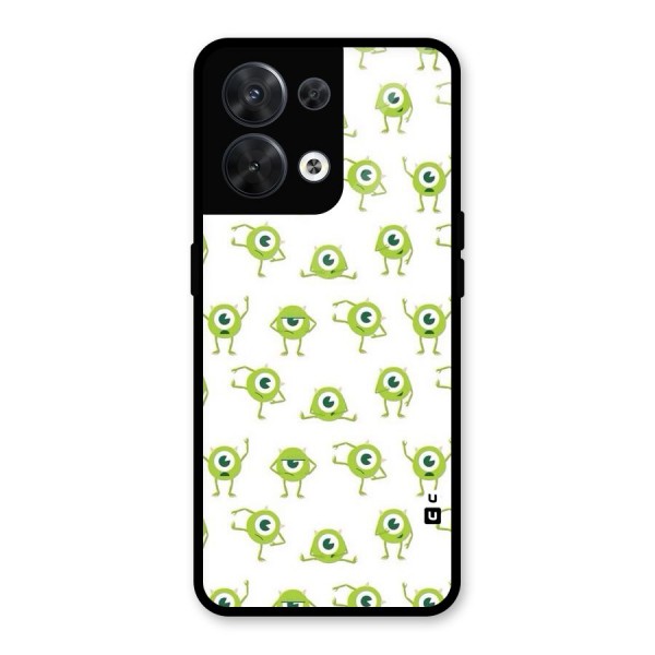 Crazy Green Maniac Glass Back Case for Oppo Reno8 5G