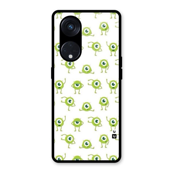 Crazy Green Maniac Glass Back Case for Reno8 T 5G