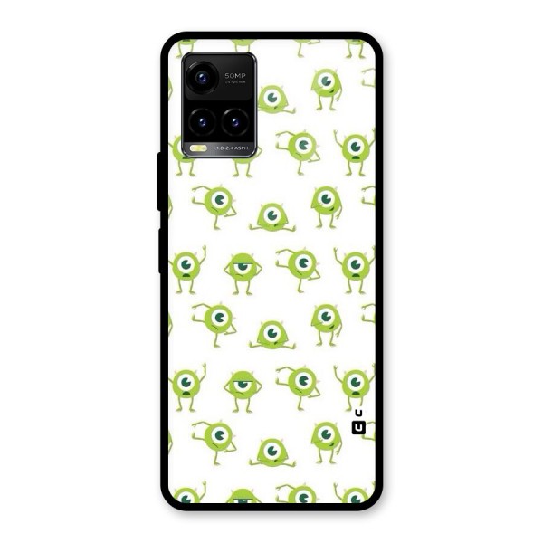 Crazy Green Maniac Glass Back Case for Vivo Y21G