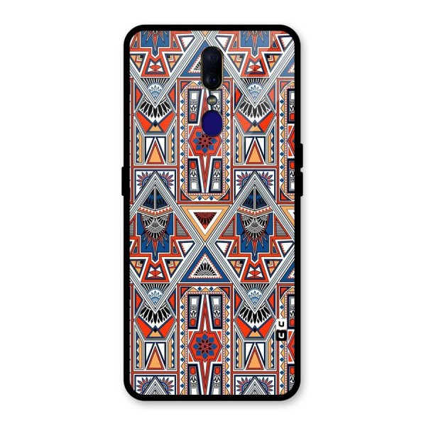 Creative Aztec Art Glass Back Case for Oppo F11