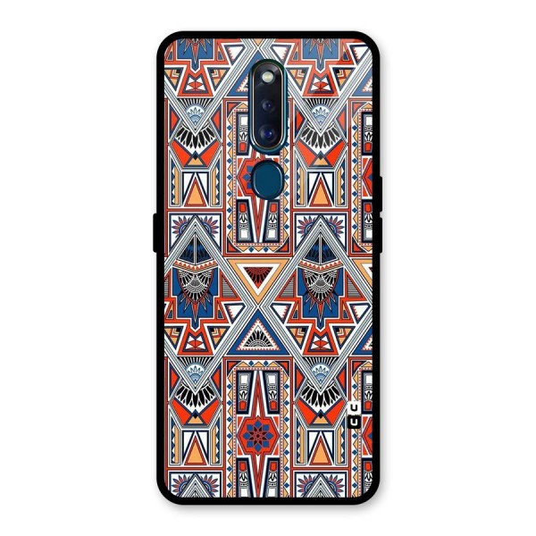 Creative Aztec Art Glass Back Case for Oppo F11 Pro