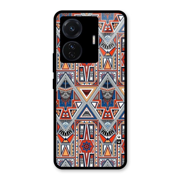 Creative Aztec Art Glass Back Case for Vivo T1 Pro