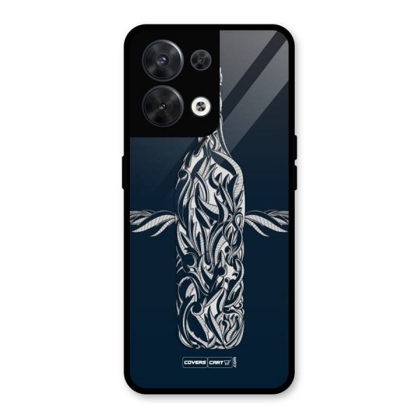 Creative Bottle Glass Back Case for Oppo Reno8 5G