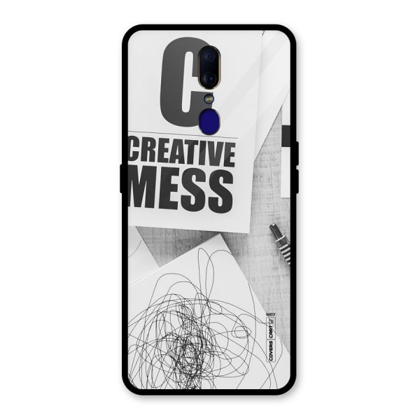 Creative Mess Glass Back Case for Oppo F11