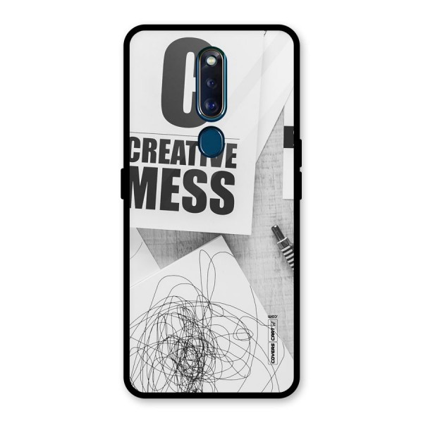 Creative Mess Glass Back Case for Oppo F11 Pro