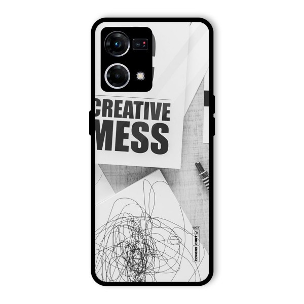 Creative Mess Glass Back Case for Oppo F21s Pro 4G