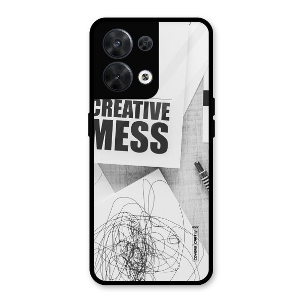 Creative Mess Glass Back Case for Oppo Reno8 5G