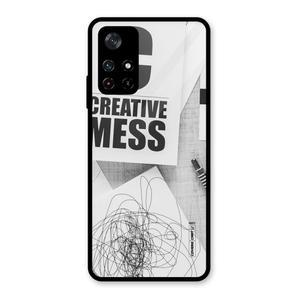 Creative Mess Glass Back Case for Poco M4 Pro 5G