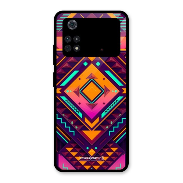 Creative Rhombus Glass Back Case for Poco M4 Pro 4G