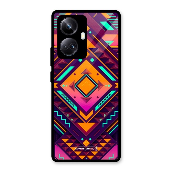 Creative Rhombus Glass Back Case for Realme 10 Pro Plus