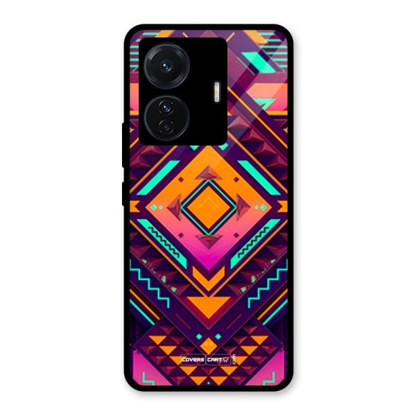 Creative Rhombus Glass Back Case for Vivo T1 Pro