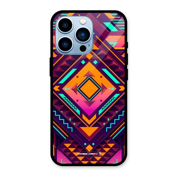 Creative Rhombus Glass Back Case for iPhone 13 Pro