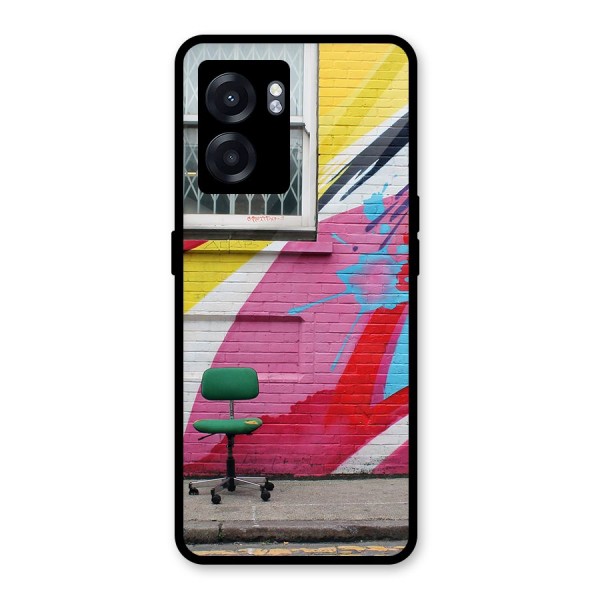 Creative Wall Art Glass Back Case for Oppo K10 (5G)