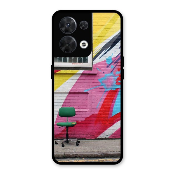 Creative Wall Art Glass Back Case for Oppo Reno8 5G