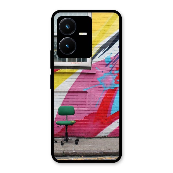 Creative Wall Art Glass Back Case for Vivo Y22