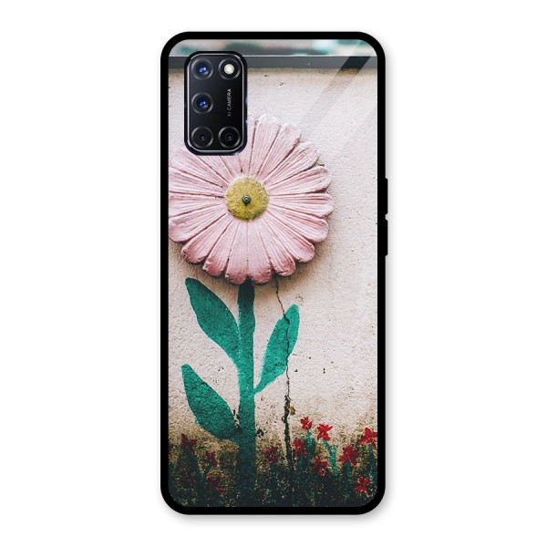 Creativity Flower Glass Back Case for Oppo A52